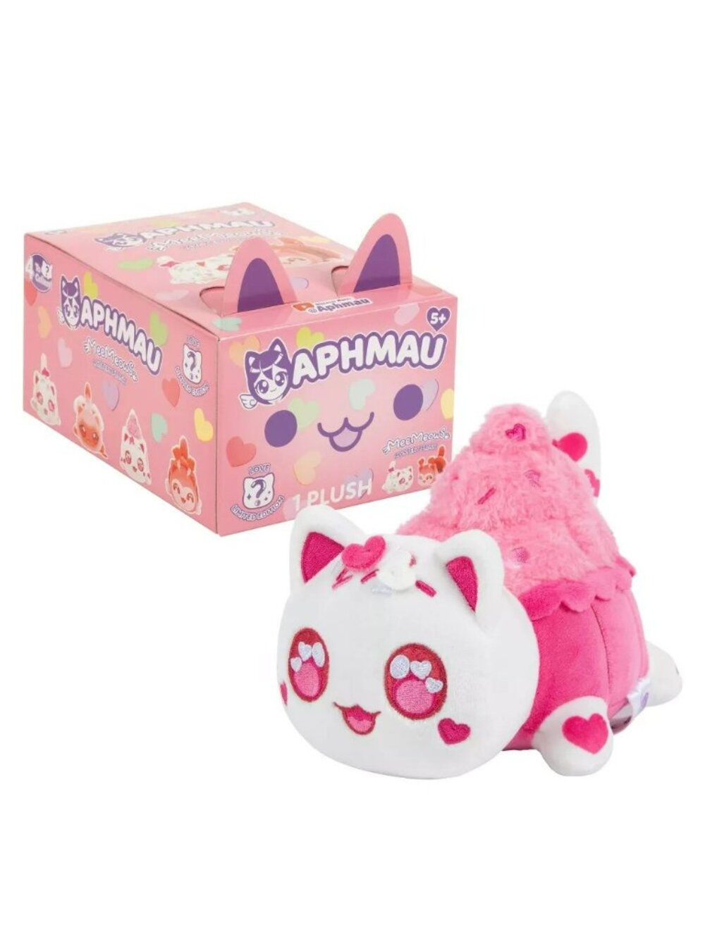 Aphmau MeeMeows Plush Hearts Cupcake Cat Valentines Day Love Limited Edition - Picture 2 of 16